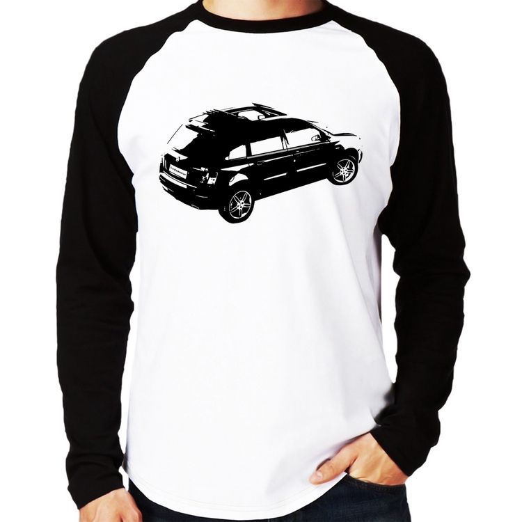 Camiseta Raglan Carro Stilo Blackmotion Manga Longa