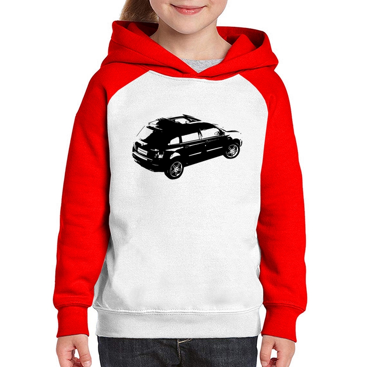 Moletom Infantil Carro Stilo Blackmotion - Branco/Vermelho