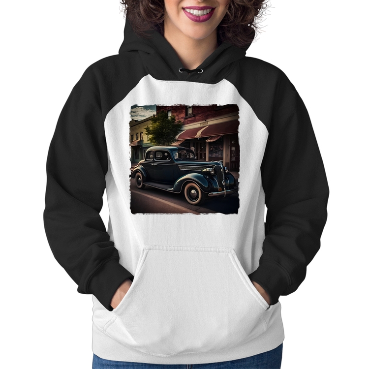 Moletom Feminino Carro vintage na cidade
