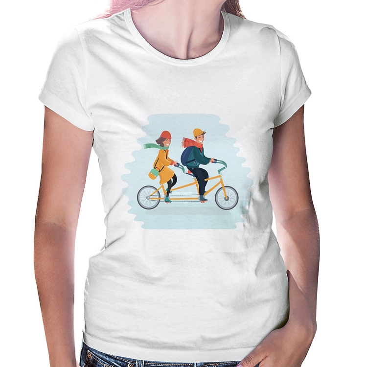 Baby Look Casal  Bicicleta