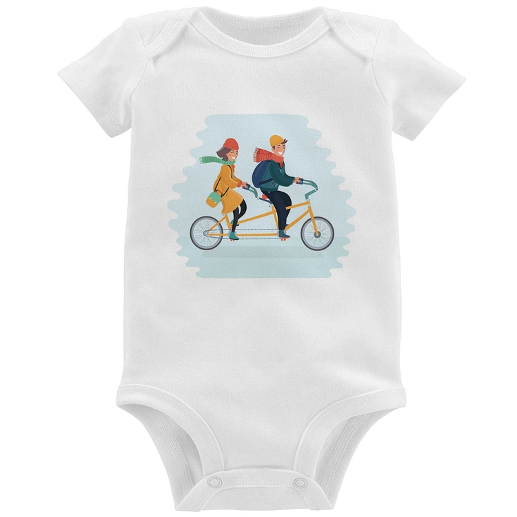 Body Bebê Casal  Bicicleta