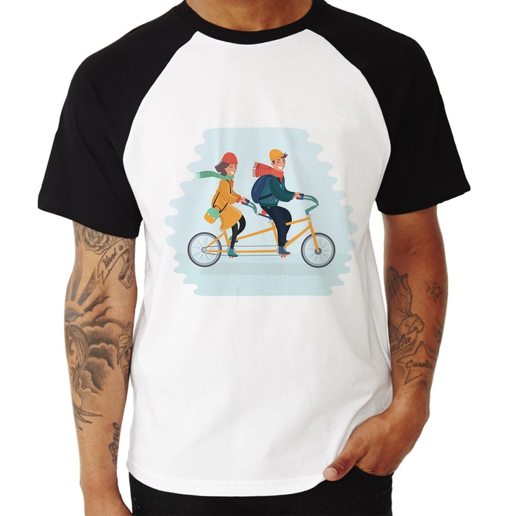 Camiseta Raglan Casal  Bicicleta