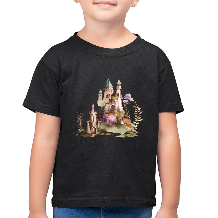Camiseta Algodão Infantil Castelo de Fadas