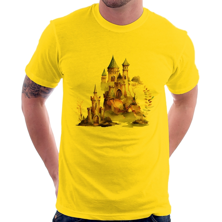 Camiseta Castelo de Fadas - Amarela