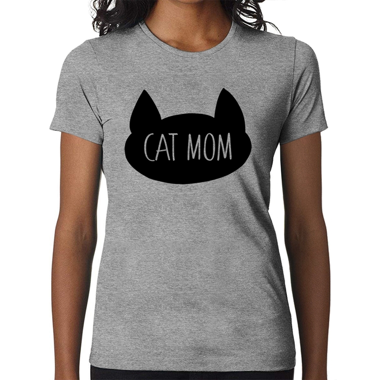 Baby Look Cat Mom - Cinza