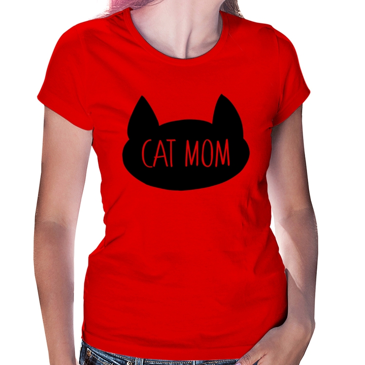 Baby Look Cat Mom - Vermelha