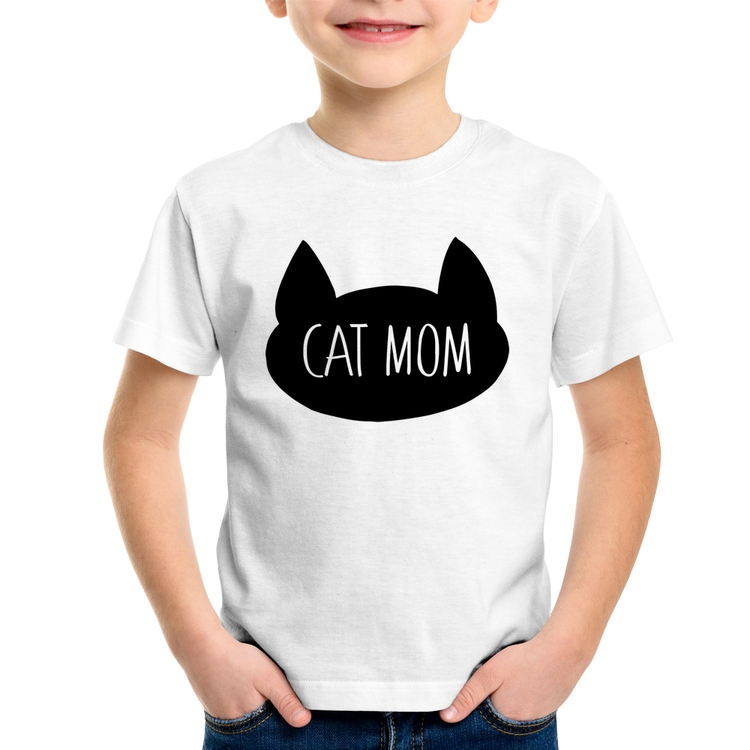 Camiseta Infantil Cat Mom