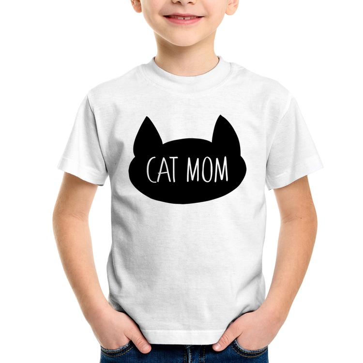 Camiseta Infantil Cat Mom