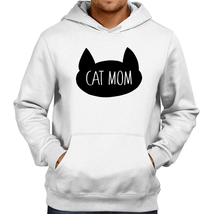 Moletom Cat Mom - Branco