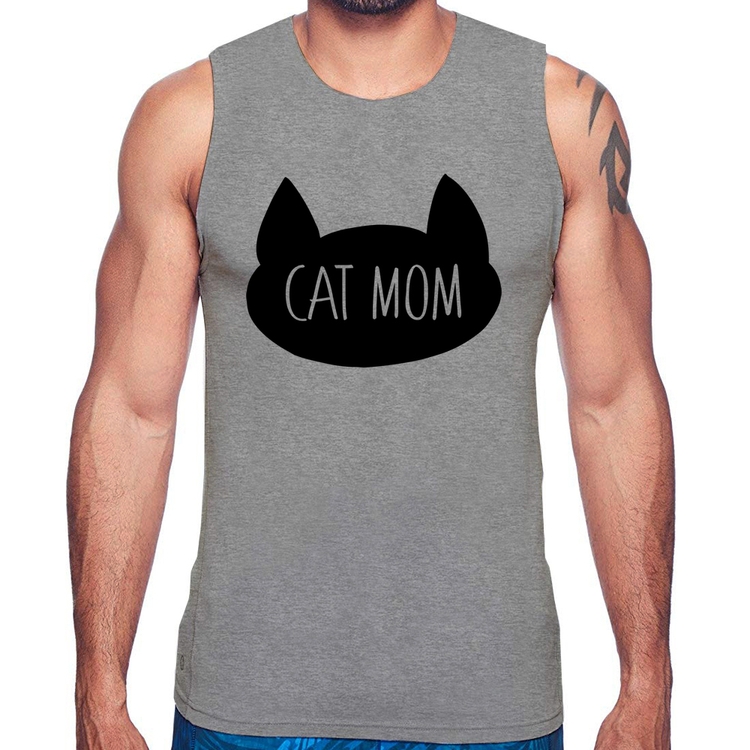 Regata Cat Mom - Cinza