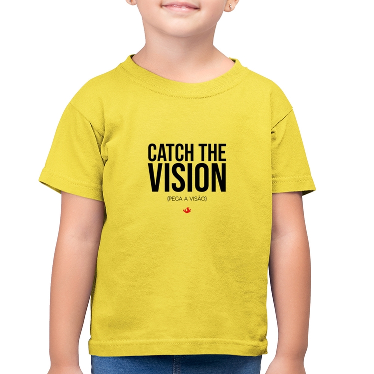 Camiseta Algodão Infantil Catch the Vision - Amarelo Canário