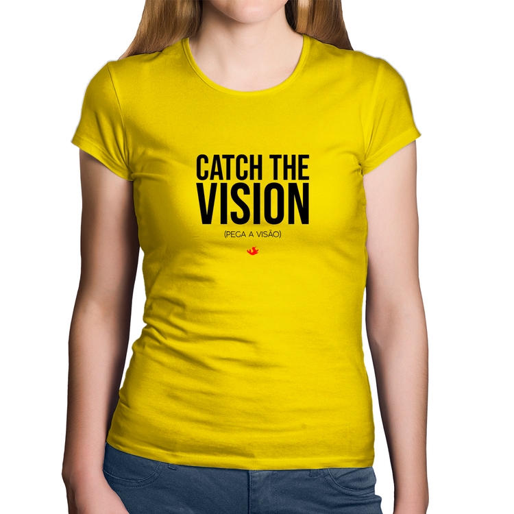 Baby Look Algodão Catch the Vision - Amarela