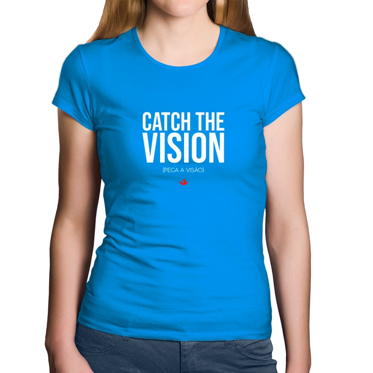 Baby Look Algodão Catch the Vision - Azul