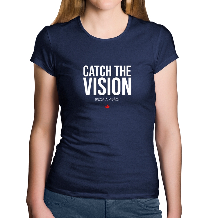 Baby Look Algodão Catch the Vision - Marinho
