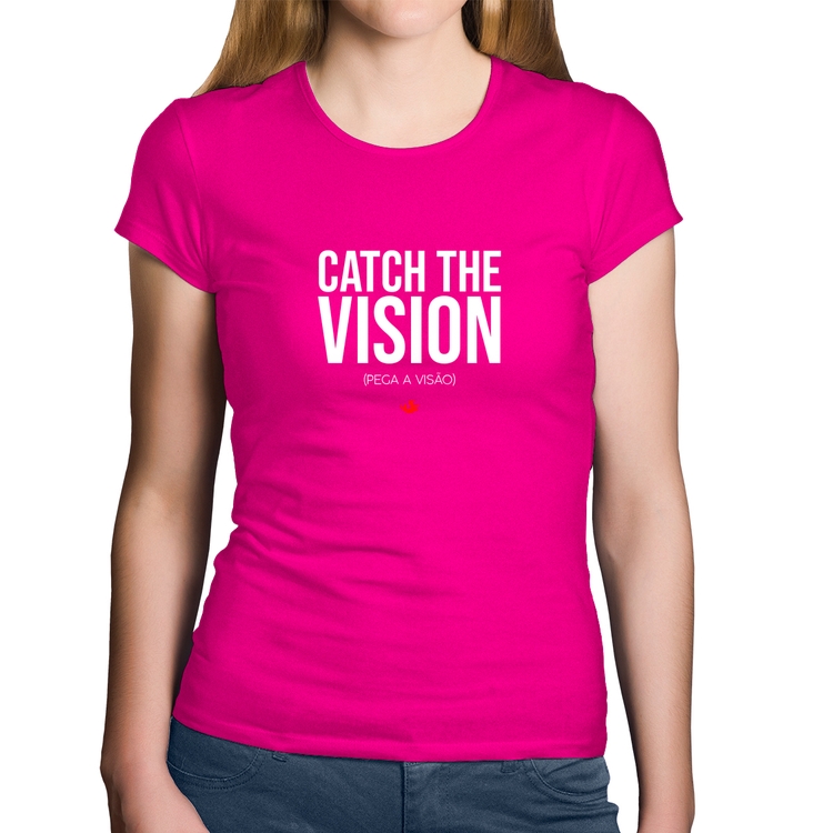 Baby Look Algodão Catch the Vision - Rosa