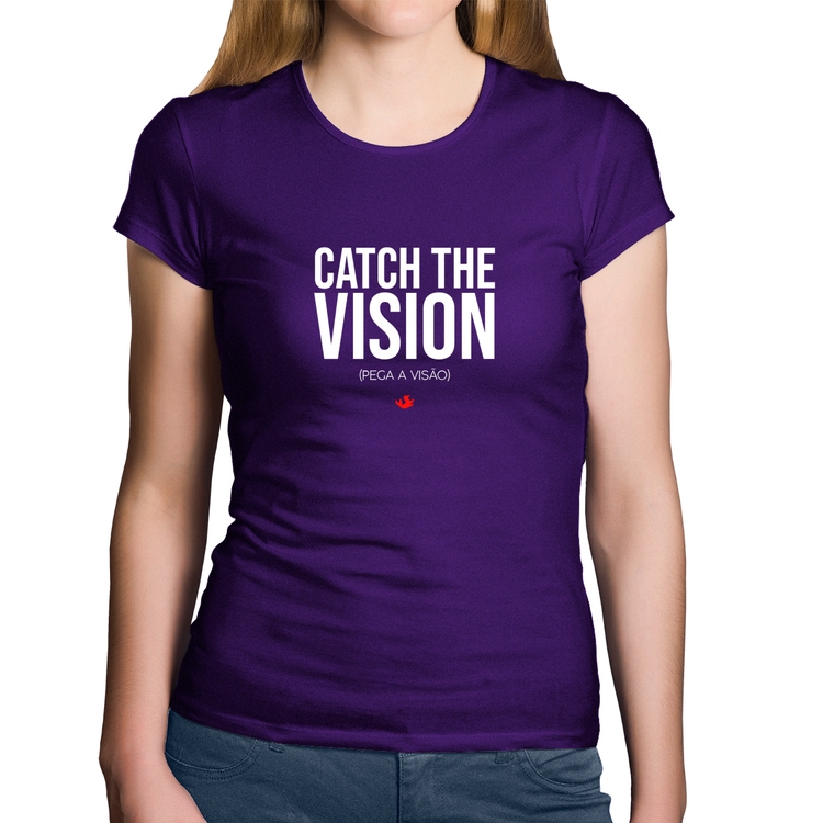 Baby Look Algodão Catch the Vision - Roxa