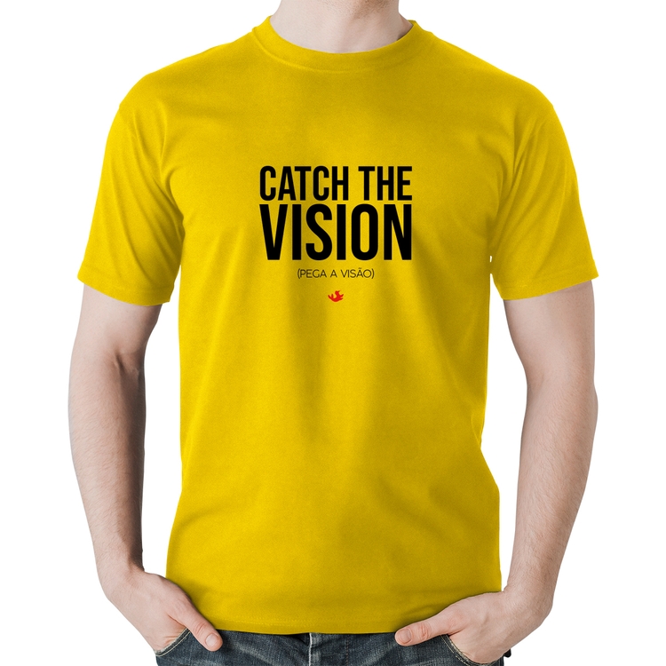 Camiseta Algodão Catch the Vision - Amarela