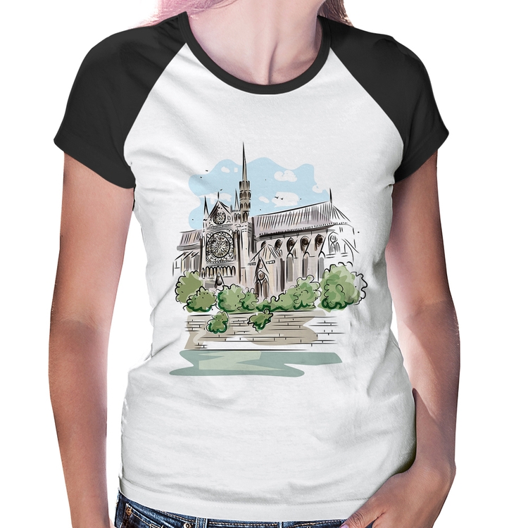 Baby Look Raglan Catedral de Notre-Dame de Paris