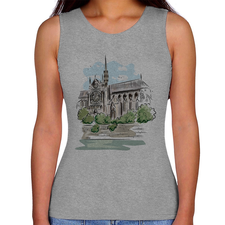 Regata Feminina Catedral de Notre-Dame de Paris - Cinza