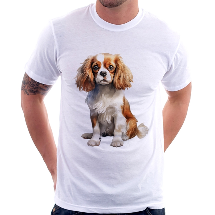 Camiseta Cachorro Cavalier King Charles Spaniel Blenheim