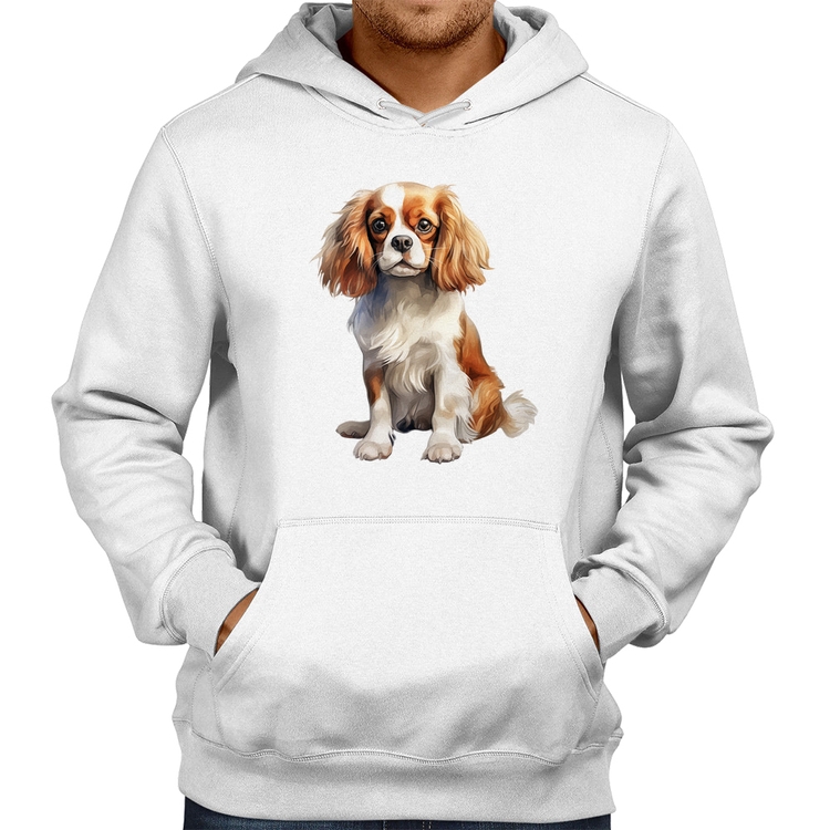 Moletom Cachorro Cavalier King Charles Spaniel Blenheim - Branco