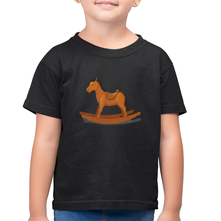 Camiseta Algodão Infantil Cavalinho De Pau