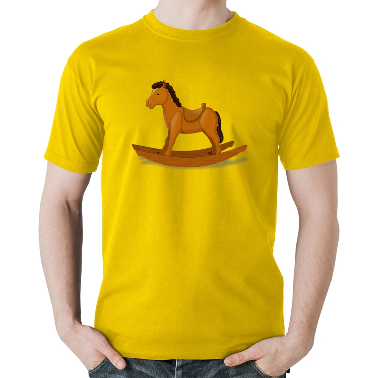Camiseta Algodão Cavalinho De Pau - Amarela