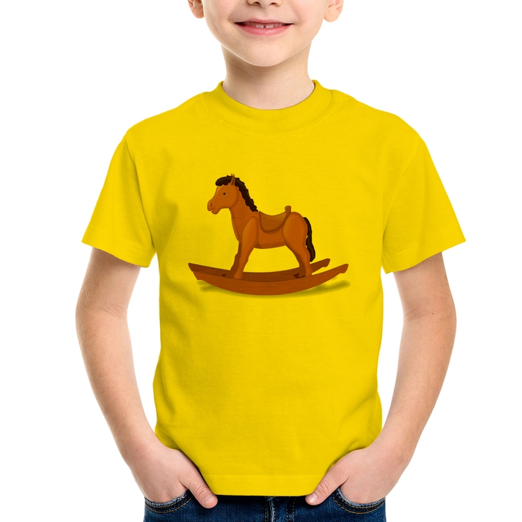 Camiseta Infantil Cavalinho De Pau - Amarela
