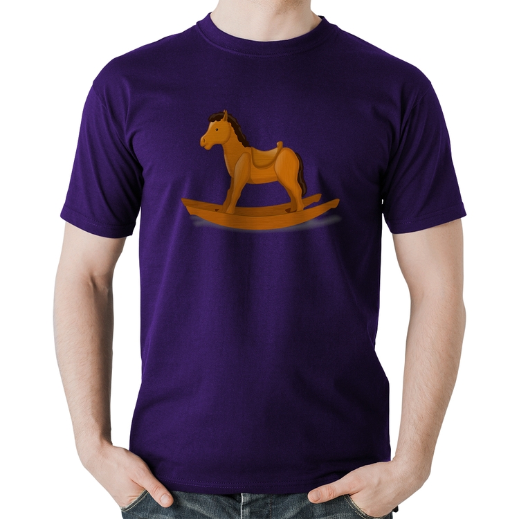 Camiseta Algodão Cavalinho De Pau - Roxa