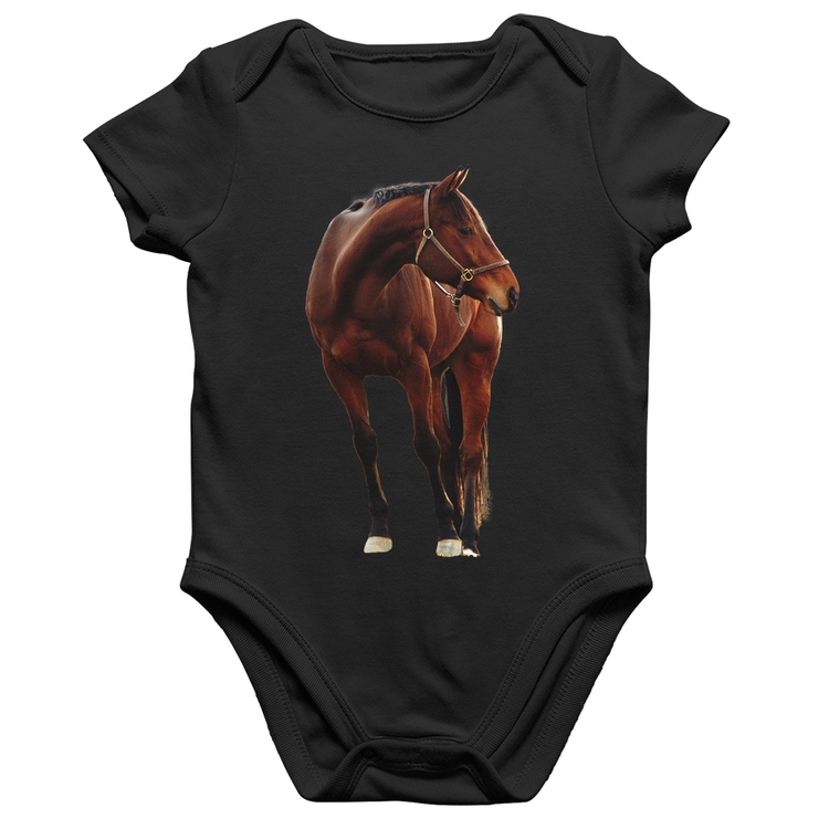 Body Bebê Algodão Cavalo Andaluz