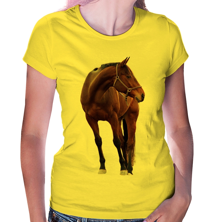 Baby Look Cavalo Andaluz - Amarela