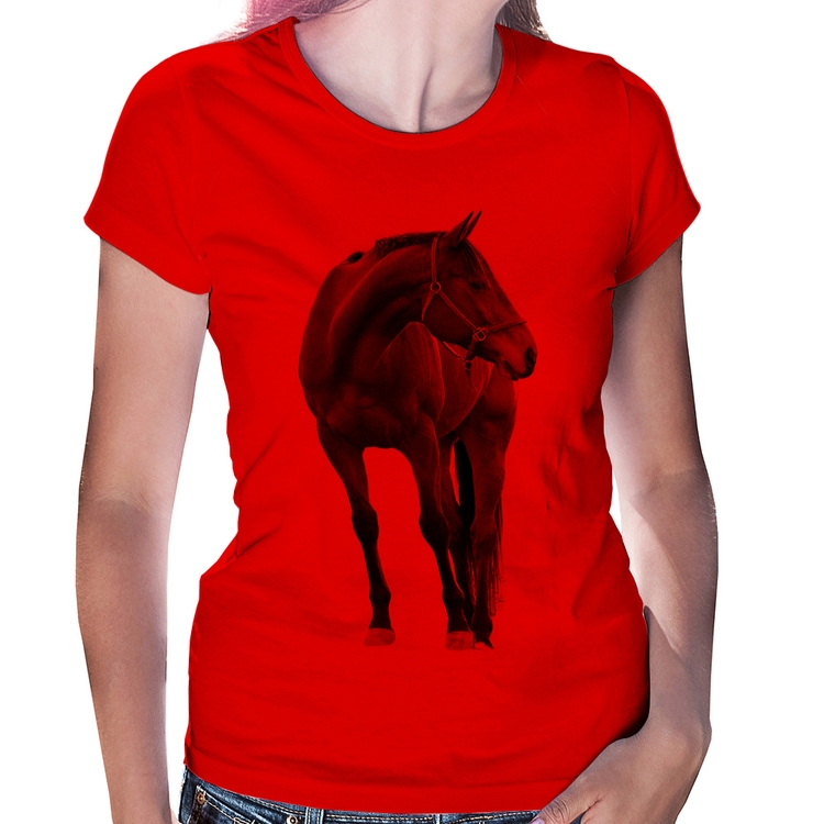 Baby Look Cavalo Andaluz - Vermelha
