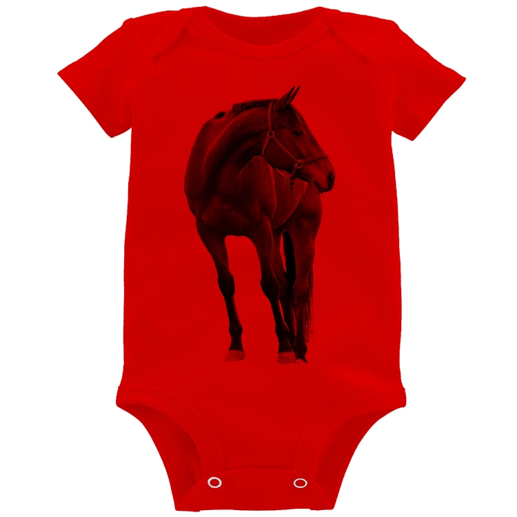 Body Bebê Cavalo Andaluz - Vermelho