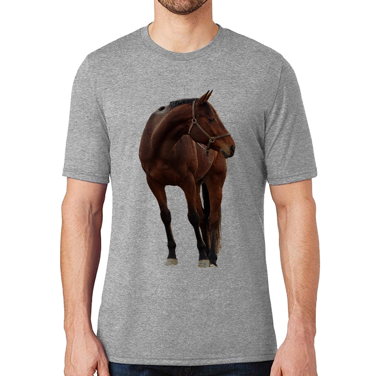 Camiseta Cavalo Andaluz - Cinza