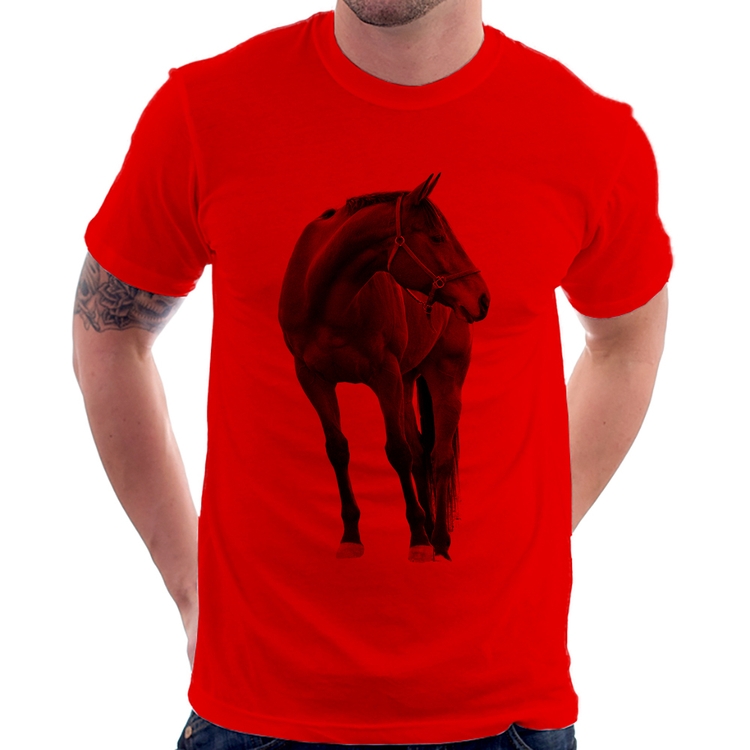 Camiseta Cavalo Andaluz - Vermelha