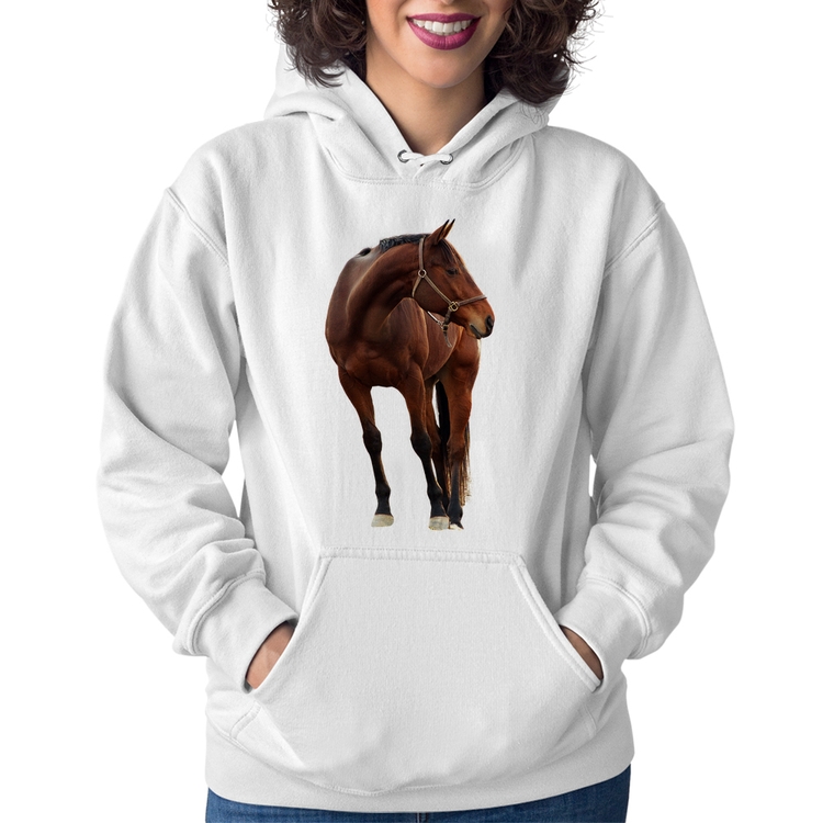 Moletom Feminino Cavalo Andaluz - Branco