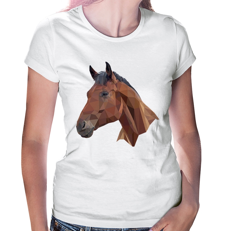 Baby Look Cavalo Arte Mosaico