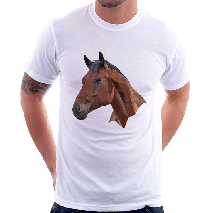 Camiseta Cavalo Arte Mosaico