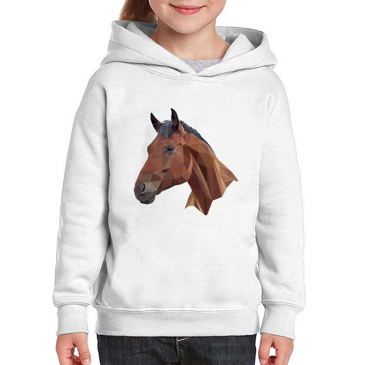 Moletom Infantil Cavalo Arte Mosaico