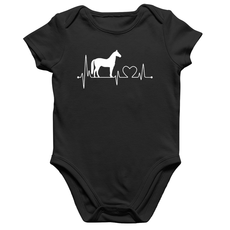 Body Bebê Algodão Cavalo Batimentos Cardíacos