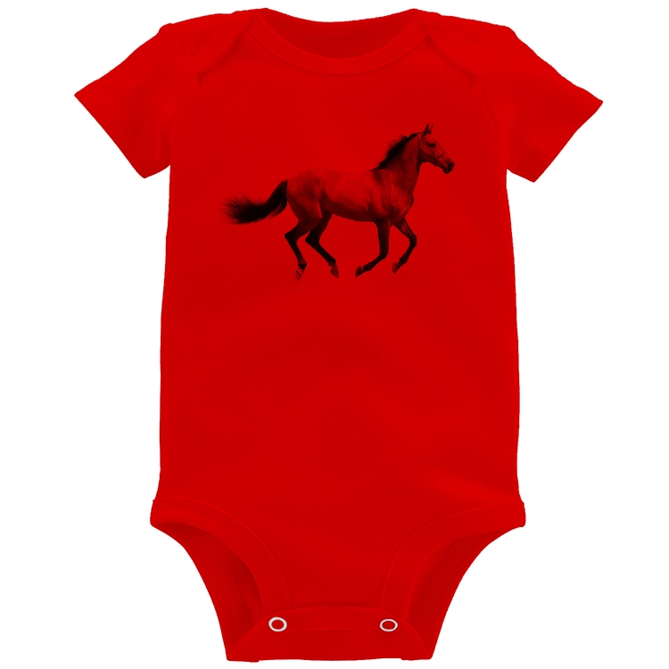 Body Bebê Cavalo Correndo - Vermelho