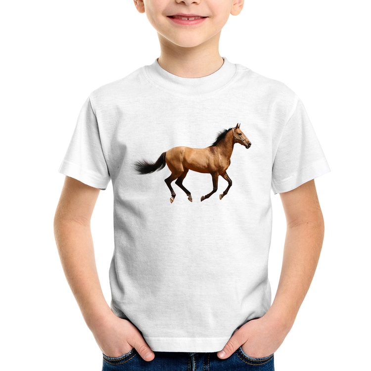 Camiseta Infantil Cavalo Correndo