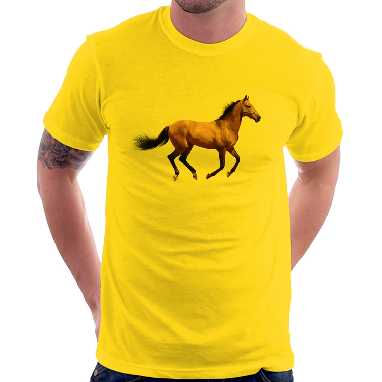 Camiseta Cavalo Correndo - Amarela