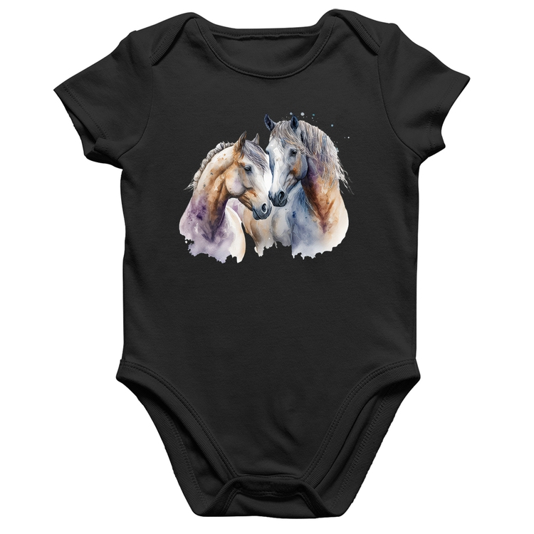 Body Bebê Algodão Cavalo e Égua