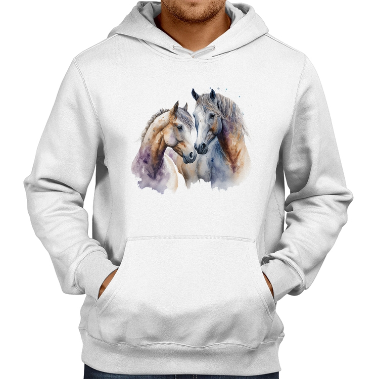 Moletom Cavalo e Égua - Branco