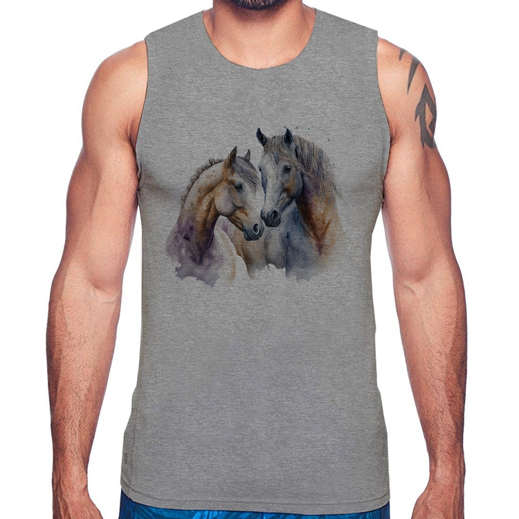 Regata Cavalo e Égua - Cinza