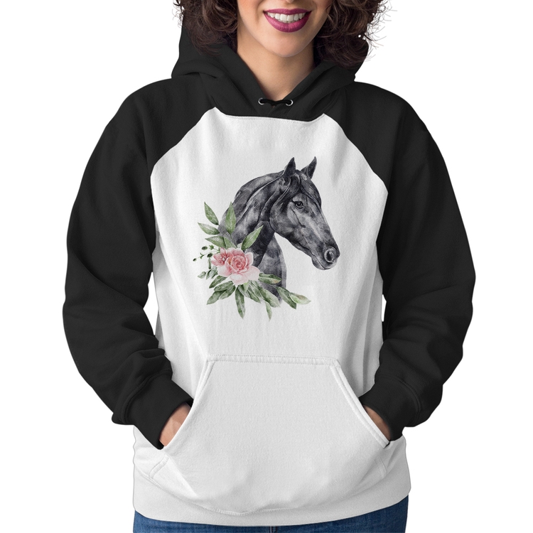 Moletom Feminino Cavalo e Flores