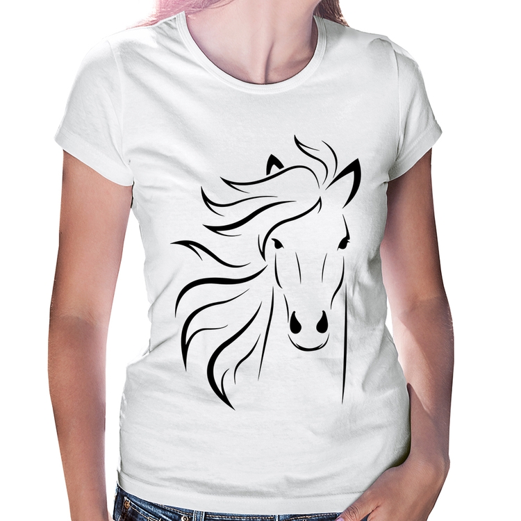 Baby Look Cavalo Traços