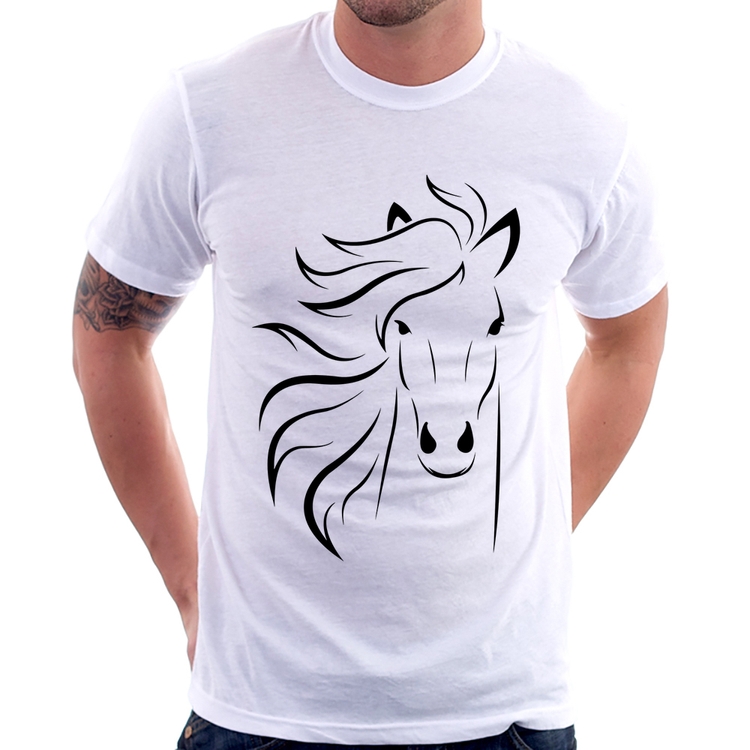Camiseta Cavalo Traços