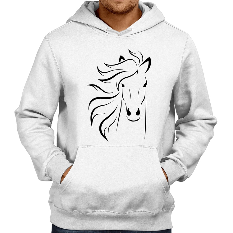 Moletom Cavalo Traços - Branco